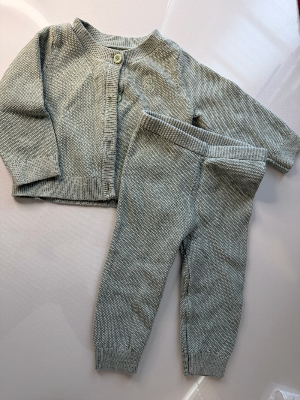 Gap Knit Two-Piece Baby Set in Light Sage